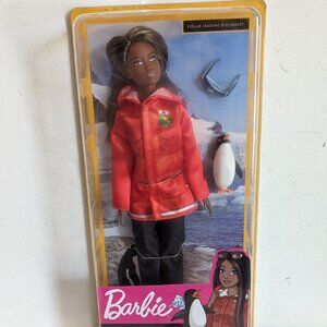 NWT Polar Marine Biologist Black Barbie Doll Penguin National Geographic Mattel